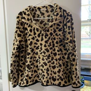 Half Zip Cheetah Coat Boutique